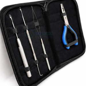 Kit Profesional de Herramientas para Extensiones de Cabello, Juego de 4 Piezas que Incluye Dos Pinzas, Aguja de Bucle y Herramienta de Extracción para Instalación de Extensiones en Salón - Product Image 4