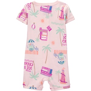 Pijama de Bambú Ecológico para Bebé, Mono de Una Pieza con Estampado Personalizado, Manga Corta, Cremallera YKK, Body Suave para Recién Nacido, Venta al por Mayor - Product Image 4