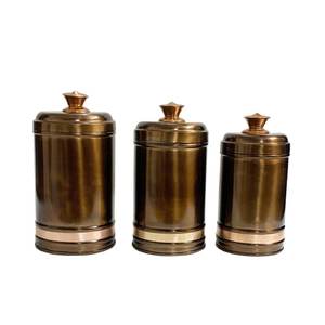 Recipientes de Almacenamiento Metálicos Turquesa Lavie Creations con Tapas Herméticas, Diseño Moderno en Forma de Cilindro, para Conservación de Alimentos en la Cocina - Product Image 4