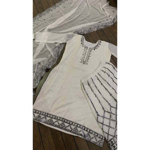 Conjunto de traje de fiesta para mujer con Secuencia de hilo y artefactos de trabajo de papel - Product Image 5