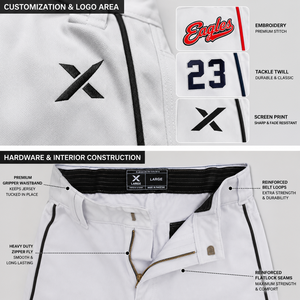 Pantalon de baseball personnalisé X Sports City avec passepoil et empiècements – Vente chaude – Fabricant direct – Respirant – Design tendance – Plusieurs couleurs - Product Image 5