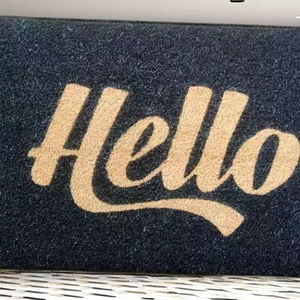 Tapis d'entrée en caoutchouc de fibre de coco de haute qualité Non brosse Durable antidérapant piégeage de la saleté facile à nettoyer Design moderne élégant - Product Image 3