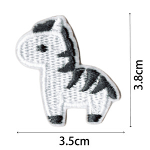 <b>Cute</b> Animal 3D Embroidered Iron-On Applique Patch Set with Flower & Heart Designs - Product Image 6