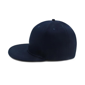 <b>Navy</b> Blue 6-Panel Cotton Mesh <b>Baseball</b> <b>Cap</b> Unisex Adjustable Flat Brim Casual Outdoor Hat Spring Summer Wear - Product Image 4