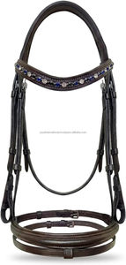 Têtière en cuir Latigo pour cheval, marron - Product Image 6