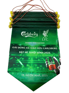 Bandera Personalizada Tipo Pennant, Estilo Publicitario, Impresión por Sublimación a Todo Color, para Mostrar el Espíritu Escolar - Product Image 2