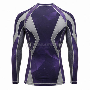 Vêtements de fitness respirants à manches longues, rashguard MMA de haute qualité, couleur personnalisée pour hommes, nouvelle arrivée, prix bas, vente en ligne - Product Image 2