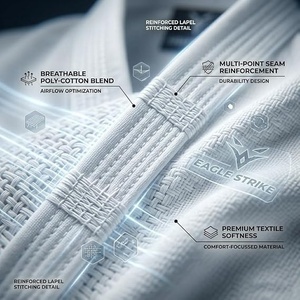 Kimono de Judo y BJJ Personalizado, Marca Privada OEM, Tejido de Perlas de Algodón de Secado Rápido, Uniforme de Entrenamiento IBJJF Unisex para Adultos, 160g - Product Image 4