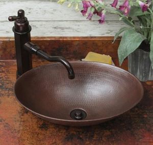 Lavabo Redondo Artístico de Cobre, Elegante Accesorio Metálico para Baño, para una Vida Contemporánea con Estilo - Product Image 2