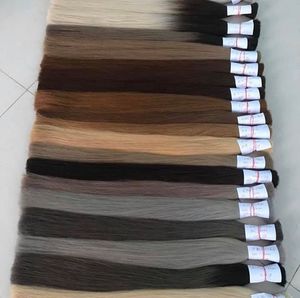 Extensions de cheveux en vrac de haute qualité au prix de gros 100 grammes 28 pouces cheveux Nasa à double tirage en couleurs - Product Image 2