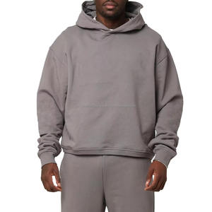 Sudaderas con capucha de algodón pesado de fábrica personalizadas para hombre, sudaderas con capucha en relieve 3D sin cuerdas, sudaderas con capucha fabricadas para hombre - Product Image 1