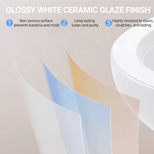1.1/1.60 GPF doppio filo Gloss wc bianco acqua-risparmio allungata altezza Comfort montato pavimento morbido chiusura sedile 1000 - Product Image 6