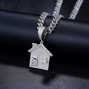 Colgante Personalizado de Moissanita con Incrustaciones de Diamantes, Plata 925, Estilo Hip Hop, para Uso Diario Masculino, Colgante Temático, Colgante Bling para Raperos - Product Image 5