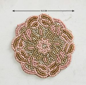 Beaded Coaster Top Price <b>Mats</b> & Pads Handmade <b>Seed</b> Beads Decorative Household Promotional Design Beaded Coaster - Product Image 1