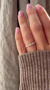 Anillo Apilable de Diamantes Cultivados en Laboratorio, Oro Sólido de 14K y 18K, Delicado Anillo de Boda, Compromiso, Promesa, Joyería - Product Image 3