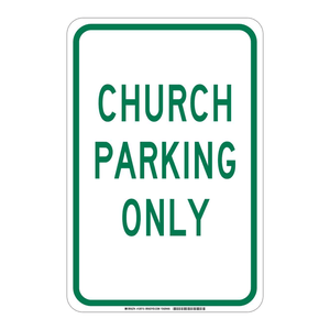 Panneau de signalisation « Parking Interdit » Brady Church – Panneau d'avertissement durable en polycarbonate pour intérieur/extérieur, idéal pour les zones de stationnement - Product Image 2