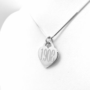 Collier Cœur 1908 Élégant en Or Ton Or, Pendentif Cœur, Chaîne, Bijou Tendance, Accessoire Cadeau Romantique pour Femme - Product Image 1