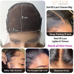 Prêt à expédier perruque birmane bouclée avec fermeture en dentelle de la vierge vietnamienne 12A cheveux humains à cuticule alignée perruque birmane en cheveux bouclés - Product Image 5