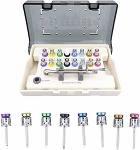 Universal Prosthetic 16-Piece Stainless Steel Manual Class II Dental Implant Surgical Kit CE Certified Colorful <b>Torque</b> Wrench - Product Image 4