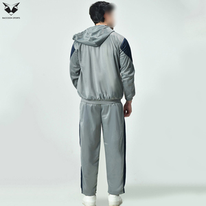Men Color Blocked Hooded Mid Rise Tracksuits Full Zipper High Quality Training Jogging Sports Wear Men Top Fabric Tracksuits - Product Image 2