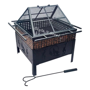 Brasero de Hierro de Lujo con Pintura Resistente al Calor, Diseño Independiente, Calentador Exterior para Leña/Carbón - Product Image 1