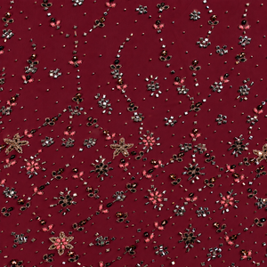Tissu en dentelle filet brodée de fleurs élégantes pour robes de mariée et de soirée - Product Image 1