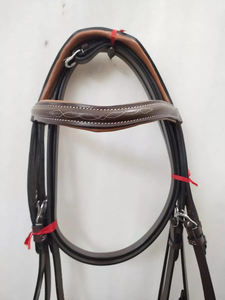 Équipement équestre sur mesure en cuir véritable, cousu fantaisie, pour bridons de polo, rênes et tourières anglaises, offrant un confort élevé, prix de gros - Product Image 2