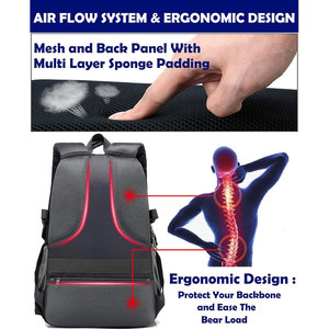 Meilleur fournisseur, prix de gros, logo personnalisé, fermeture éclair lisse, grande capacité, multi-poches, fermeture éclair légère, respirant, sac à dos pour étudiants - Product Image 5