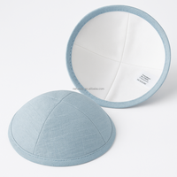 Kipá de Lino y Algodón con Logotipo Bordado Personalizado, Kipot Judío, Regalo de Boda, Yamulka de Lino, Kipot Judío, Gorro Judío