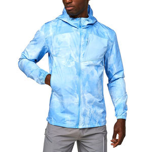 Men's Lightweight Tie-Dye <b>Marble</b> Print Windbreaker Hooded Sports Jacket Waterproof Quick Dry Outdoor <b>Running</b> Jacket - Product Image 1