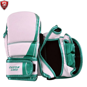 Gants de sparring MMA de haute qualité, sur mesure, en cuir PU, antidérapants, avec sangle de poignet réglable, fermeture auto-agrippante, pour adultes - Product Image 5