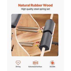 Silla de Pilates de Madera con Pedales Divididos para Estabilidad, Combo de Entrenamiento de Yoga y Fitness, Reformer con Marco de Madera de Caucho y Asas de Pilates - Product Image 3
