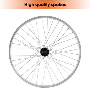Jeu de roues de vélo de montagne en alliage d'aluminium, frein à disque, jantes avant/arrière, axe à visser, pneus tubulaires, roues de remplacement durables pour vélo - Product Image 2