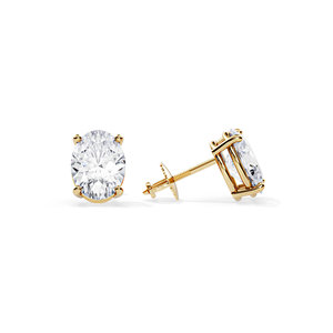 ต่างหูเพชรทรงรี ทองคำขาว สี D รับรองโดย GIA สไตล์คลาสสิก เครื่องประดับหมั้นสำหรับผู้หญิง - Product Image 5