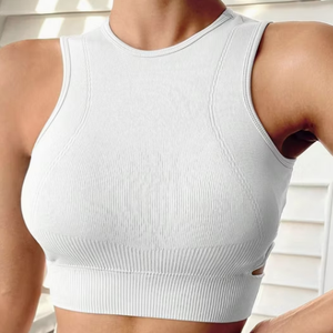 ODM OEM Yoga Sports <b>Bra</b> with Removeable Cup Contrast Piping <b>Strap</b> - Product Image 5