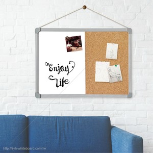 กระดานบันทึกแม่เหล็กติดผนังพร้อมแผงแสดงผลแบบคอร์กสำหรับใช้ในบ้าน - Product Image 6