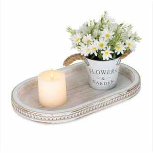 Bandejas de Almacenamiento Rectangulares Clásicas de Madera de Nogal con Acabado Lacado, Talladas, Portátiles, Reutilizables y Multifuncionales para Cocina y Sala de Estar - Product Image 2