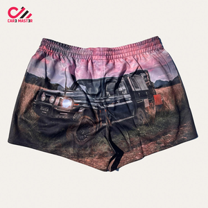 Latest Rugby Footy Shorts Design Your Own <b>Cheap</b> Sublimation Printing OEM Logo Footy Shorts Men Rugby Shorts With Deep Pockets - Product Image 1