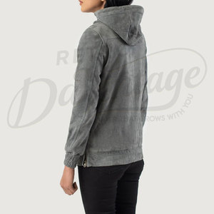 Women High Quality 2026 Women's Winter <b>Jacket</b> Short <b>Suede</b> Leather <b>Jacket</b> With Hood Custom Ladies Coats Warm Faux Leather - Product Image 5