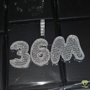 Collar de Hip Hop con Colgante de Burbuja Personalizado de 36 mm, con Diamantes Incrustados, Joyería de Moda al por Mayor - Product Image 2
