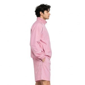 <b>Mens</b> Nylon Tracksuit Jacket and <b>Shorts</b> Set <b>Lightweight</b> Sports Training Factory Service Uniform Wear Outfit Training Athletic Gym - Product Image 6