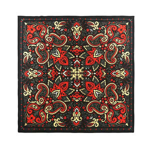 Pañuelo Personalizado de Algodón 100% con Impresión Digital, Diseño Cuadrado, Logotipo Personalizado, Estilo Étnico, para las Cuatro Estaciones, Precio Económico, Gran Venta - Product Image 4