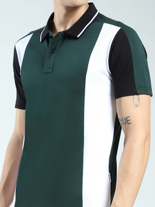 Camiseta Polo de Punto de Manga Corta Informal para Hombre, Corte Regular, Cuello Alto y Cierre de Botones, Camisetas Polo de Poliéster/Algodón de Alta Calidad - Product Image 4