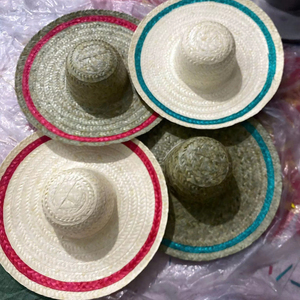 หมวกทรงโซมเบรโรหลากสี - หมวกฟางคลาสสิกสำหรับชายหาด - หมวกฟางชายทะเลสำหรับงานปาร์ตี้ งานแต่งงาน ของขวัญตกแต่ง - Product Image 6