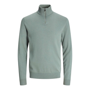 Men's Over Size Half-Zip Pullover Knitted Long Sleeve Sweater Solid Color High Quality Breathable Casual Winter Wear Custom - Product Image 1