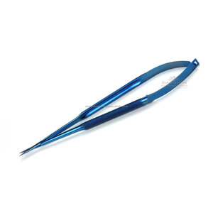 Tijeras de mango de microresorte de titanio, 7 pulgadas (18cm), puntas delicadas CVD - Product Image 2