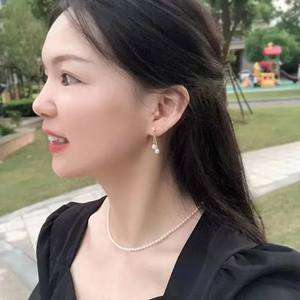 Boucles d'oreilles en argent S925 avec pampilles de perles, style coréen, nouveau modèle, super féérique, une paire, vente en gros - Product Image 4