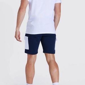 Ensemble de t-shirts et shorts blancs sérigraphiés en gros pour hommes, 100 % coton - Product Image 3