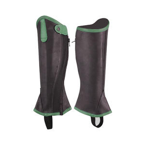 New Wholesale 2026 Waterproof and Breathable Real Full Grain Leather Western Horse <b>Chaps</b> with Curved Zip Half <b>Chaps</b> Ladies - Product Image 2