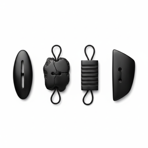 Boutons à bascule rustiques naturels polis faits à la main en corne de buffle noire moderne, écologiques, de forme irrégulière, décoratifs pour l'artisanat et l'art à domicile - Product Image 1